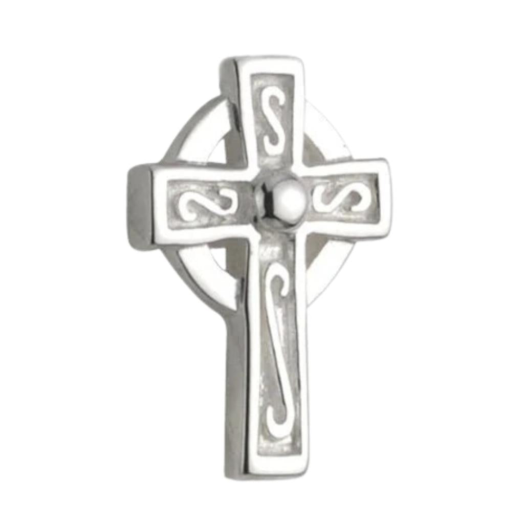 Kid's Sterling Silver Celtic Cross Stud Earrings