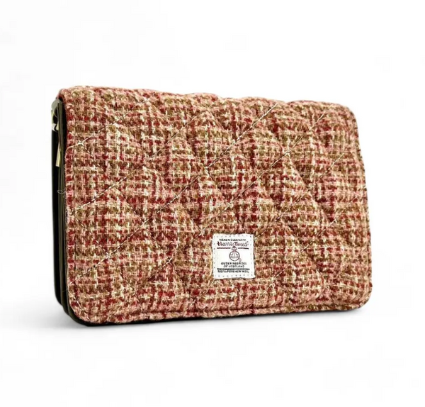 Harris Tweed Quilted Shoulder Bag- Maple Check
