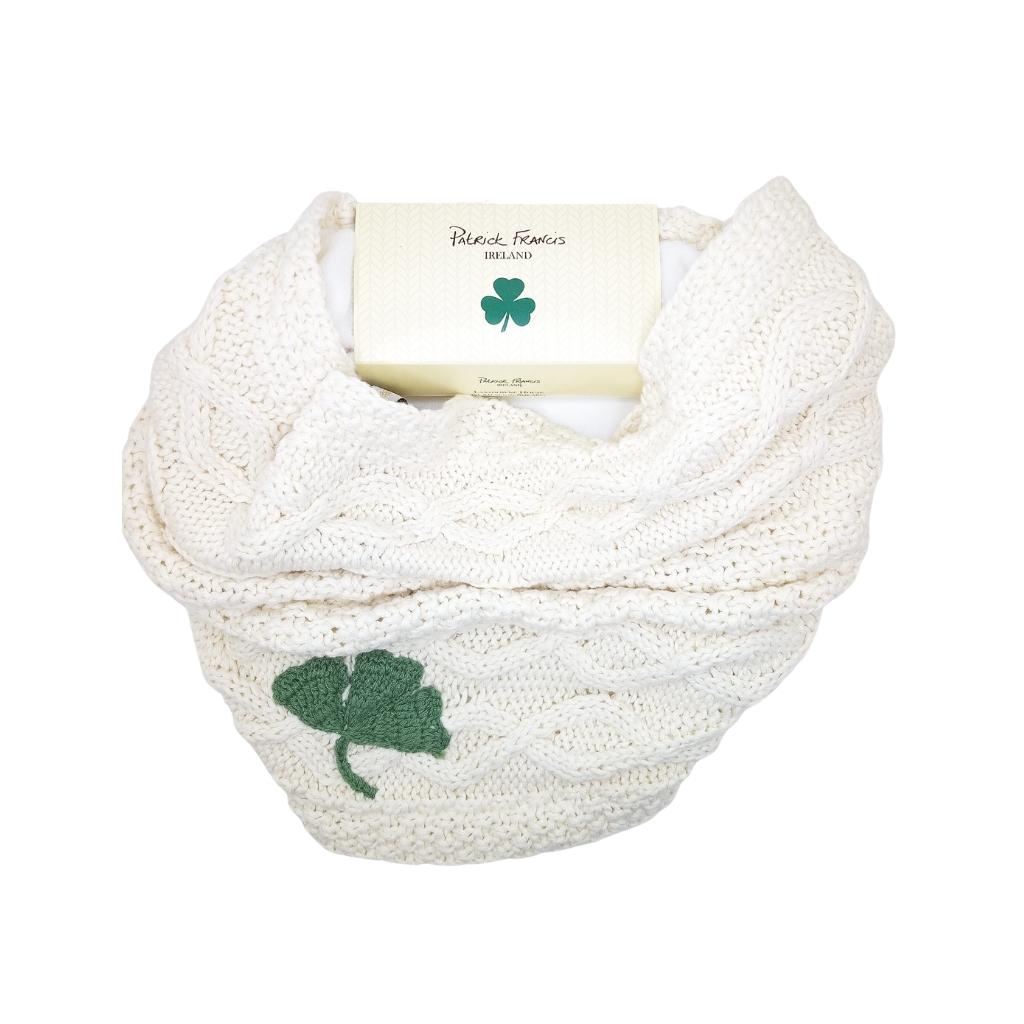 Patrick Francis Cream Aran Knit Shamrock Adult Snood