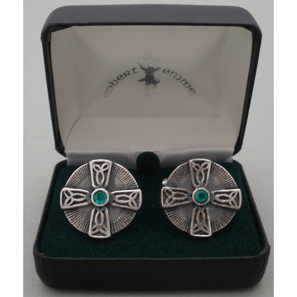 Pewter Celtic Cross Cuff Links