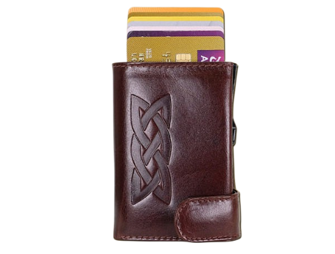 Lee River RFID Protected Pop-Up Leather Celtic Knot Wallet