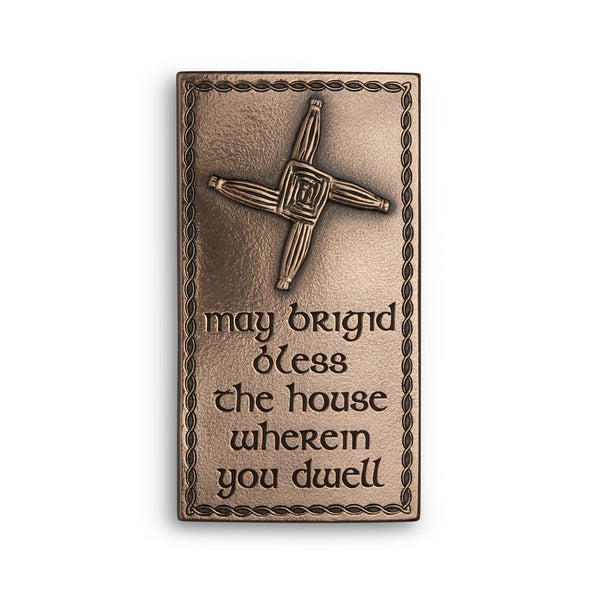 St. Brigid's Cross Bronze Wall Plaque