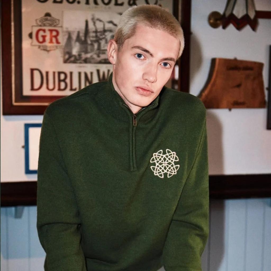 Sage Celtic Knot 1/4 Zip Jumper