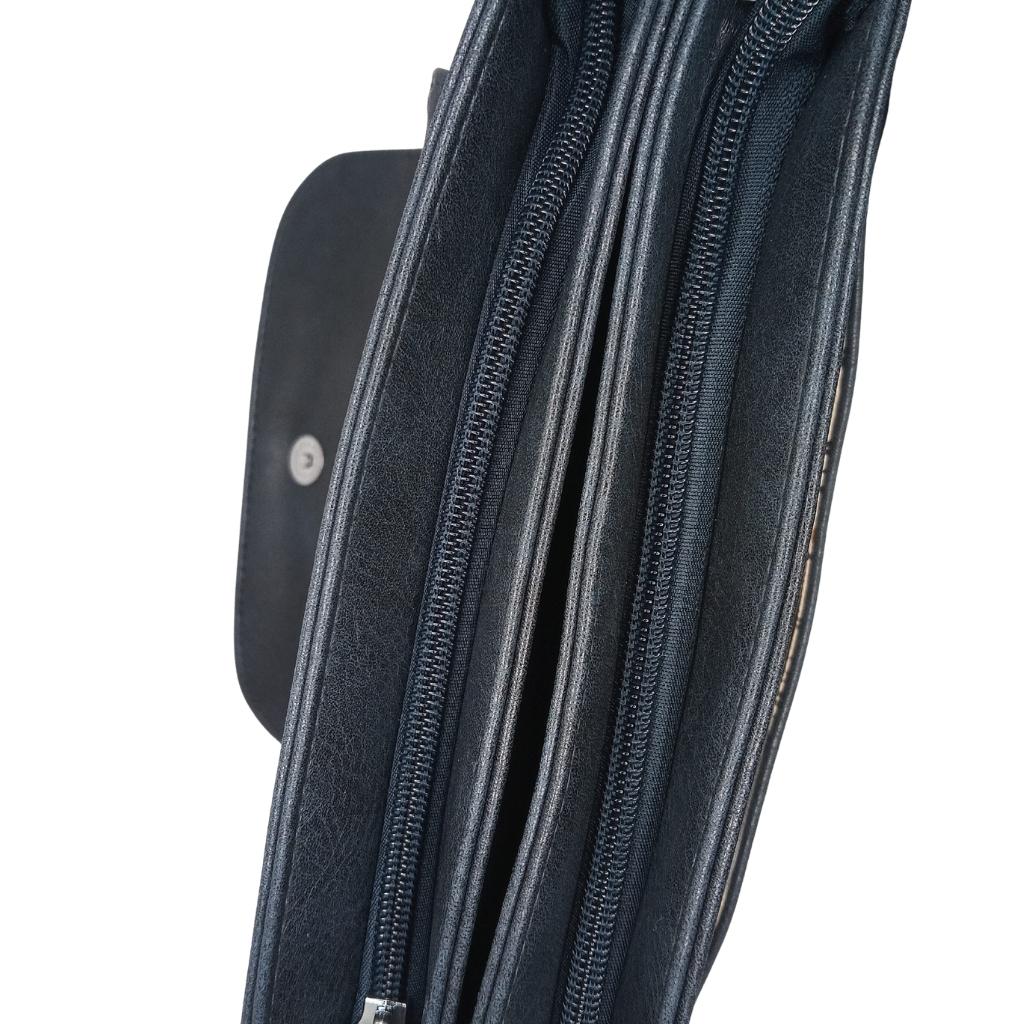 Scottish Thistle Expandable Shoulder Bag- Navy