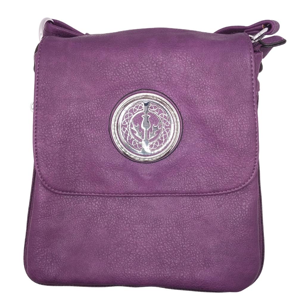 Scottish Thistle Expandable Shoulder Bag- Purple