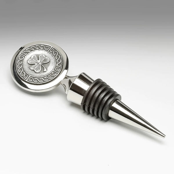 Mullingar Pewter Shamrock Wine Stopper