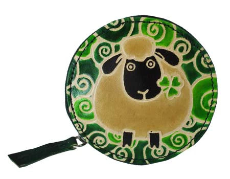 Genuine Leather Round Irish Sheep Coin Purse