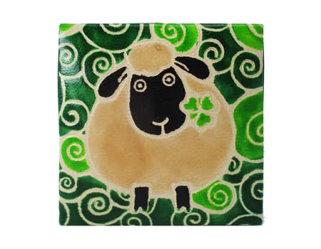 Genuine Leather Square Irish Sheep Coin Purse