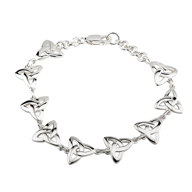 Sterling Silver Trinity Knot Link Bracelet