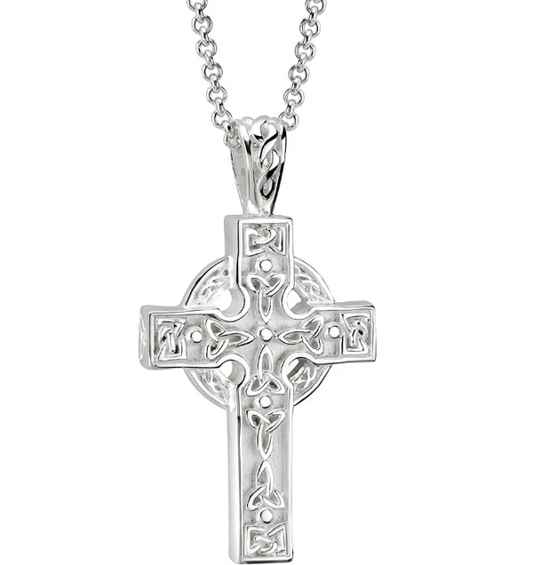 Sterling Silver Celtic High Cross Necklace
