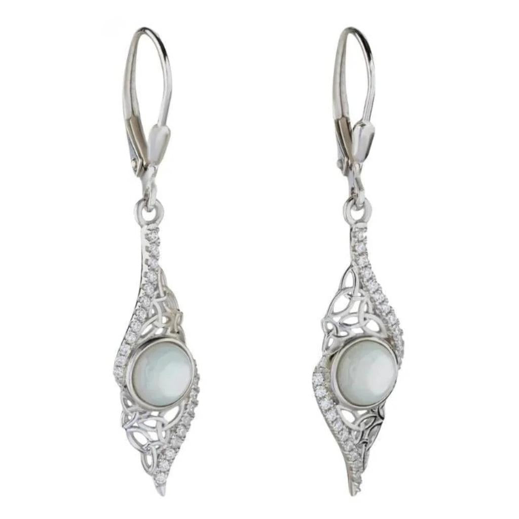 Sterling Silver Trinity Mother of Pearl Arianrhod Earrings