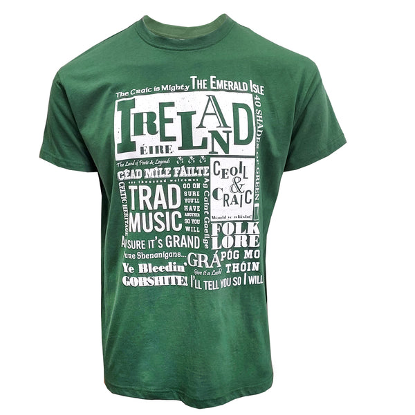 Ireland Typography T-Shirt-Sage Green