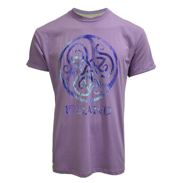 Lilac Ireland Celtic Design Mens T-Shirt