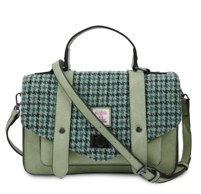 Islander Harris Tweed Large Satchel 'Chestnut Herringbone'