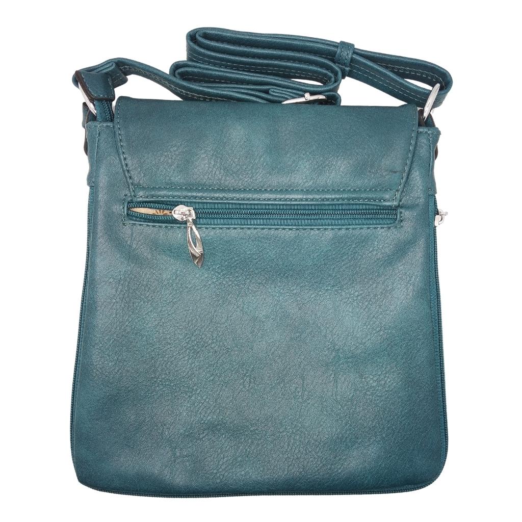 Tree of Life Expandable Shoulder Bag- Teal