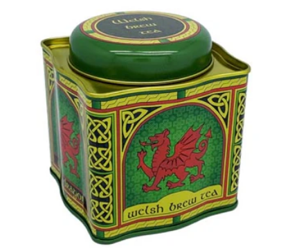 Celtic Window Welsh Dragon Welsh Brew Tea Tin (50 Tea Bags)