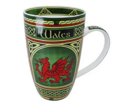 Celtic Window Welsh Dragon Mug