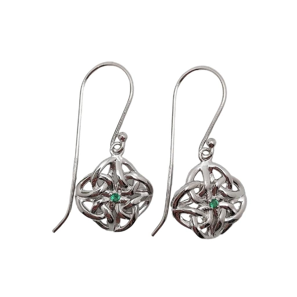 Acara Sterling Silver Celtic Knot Drop Earrings by Solvar Jewelry - Earrings