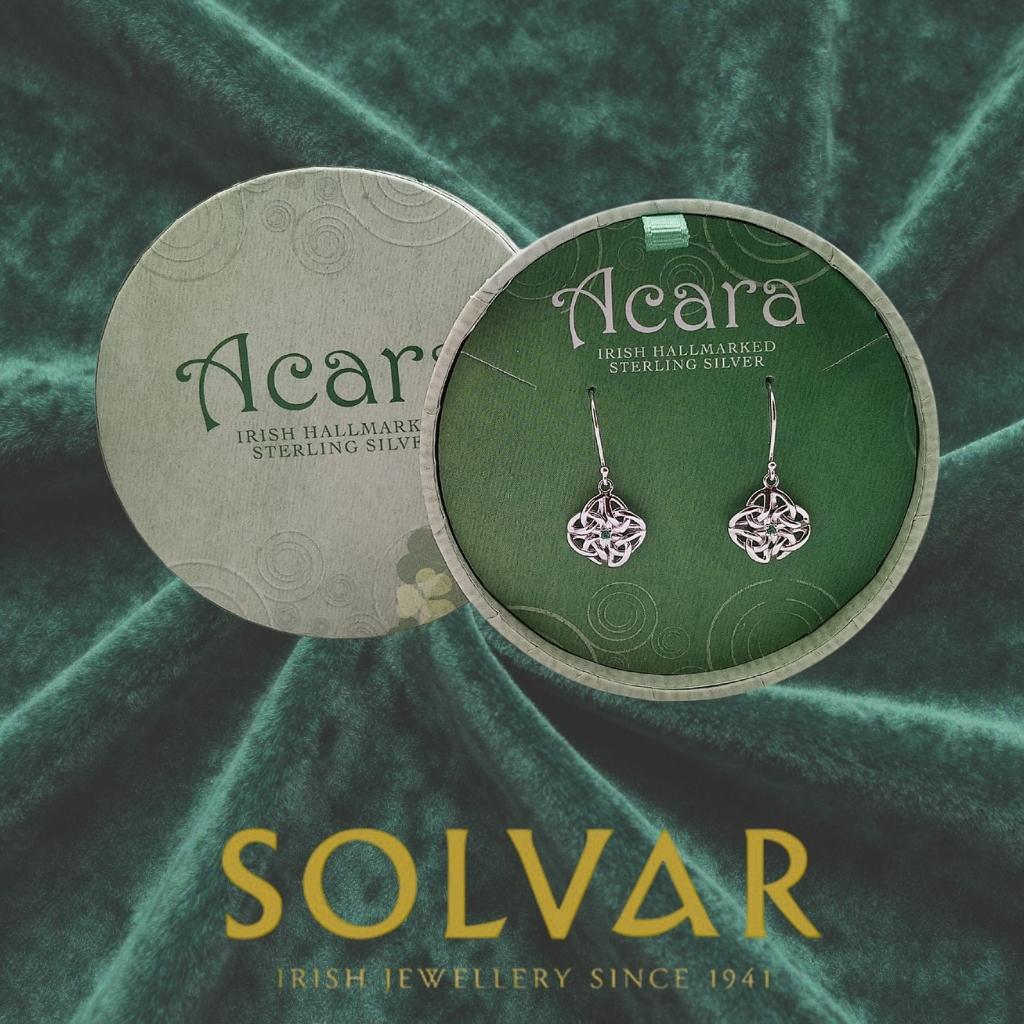 Acara Sterling Silver Celtic Knot Drop Earrings by Solvar Jewelry - Earrings