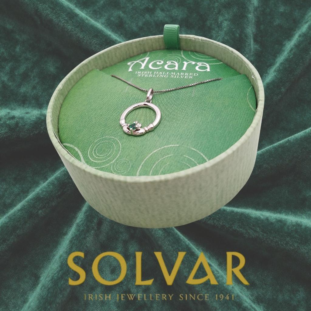 Acara Sterling Silver Claddagh Necklace by Solvar Jewelry - Necklaces