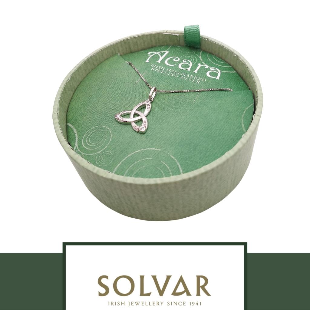 Acara Sterling Silver Trinity Knot Necklace by Solvar Jewelry - Necklaces