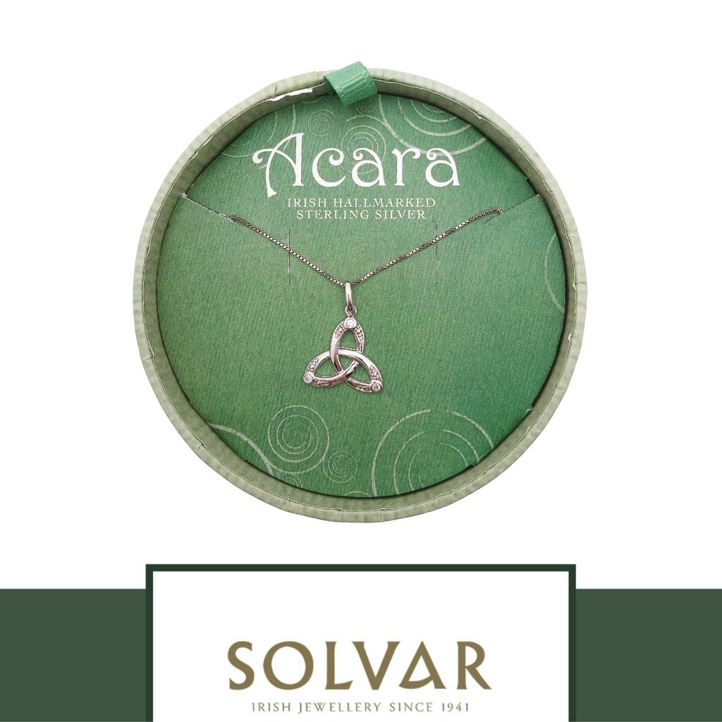 Acara Sterling Silver Trinity Knot Necklace by Solvar Jewelry - Necklaces