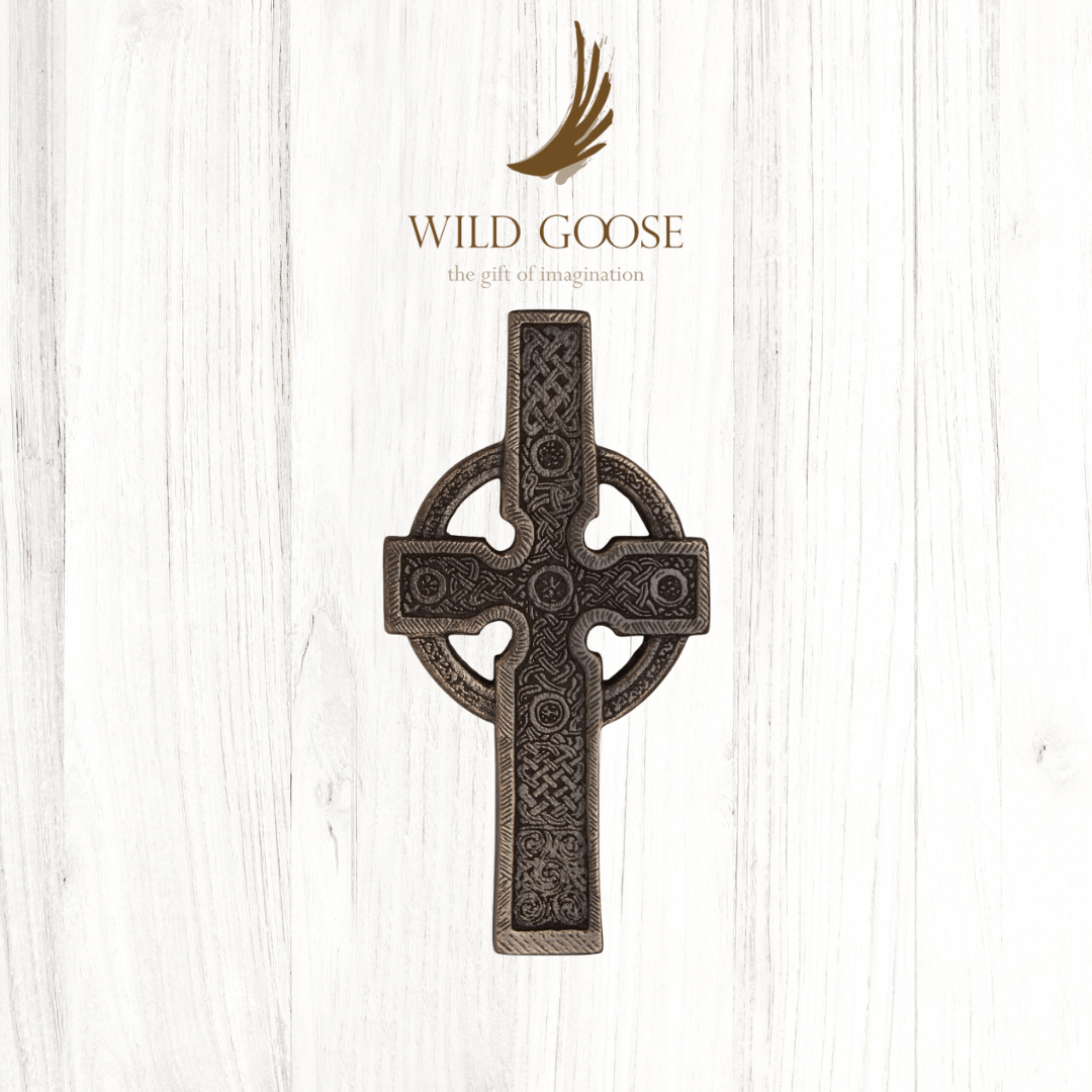 Ahenny Celtic Cross Bronze Wall Plaque - The Celtic Gift Store - Decor