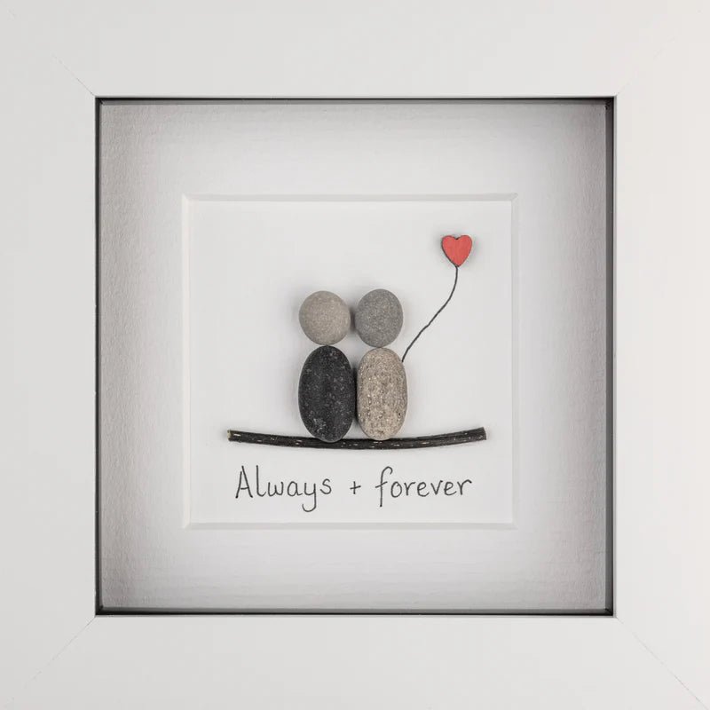 Always and Forever Irish Pebble Art - 4"x4" Frame - The Celtic Gift Store - Decor
