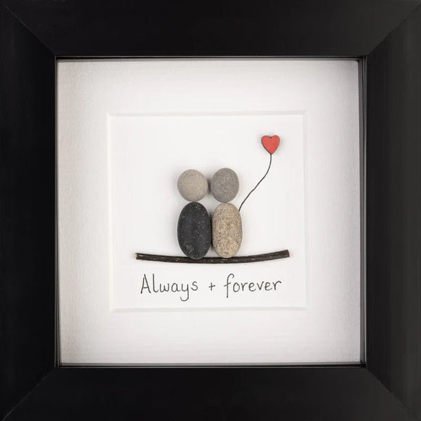 Always and Forever Irish Pebble Art - 4"x4" Frame - The Celtic Gift Store - Decor
