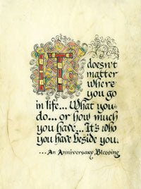 Anniversary Blessing in a 8x10 Wooden Frame - The Celtic Gift Store - Decor