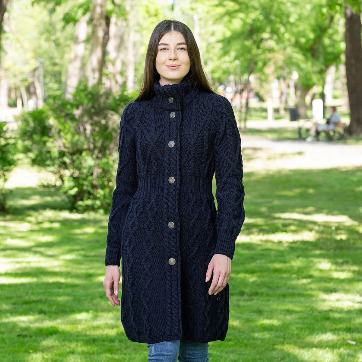 Aran Cable Signature Coat - The Celtic Gift Store - 