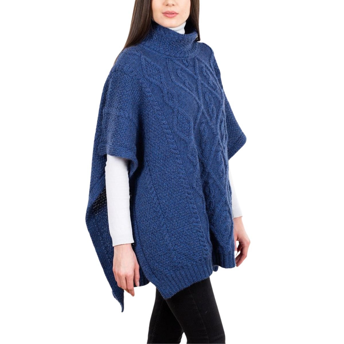 Aran Cowl Neck Irish Poncho