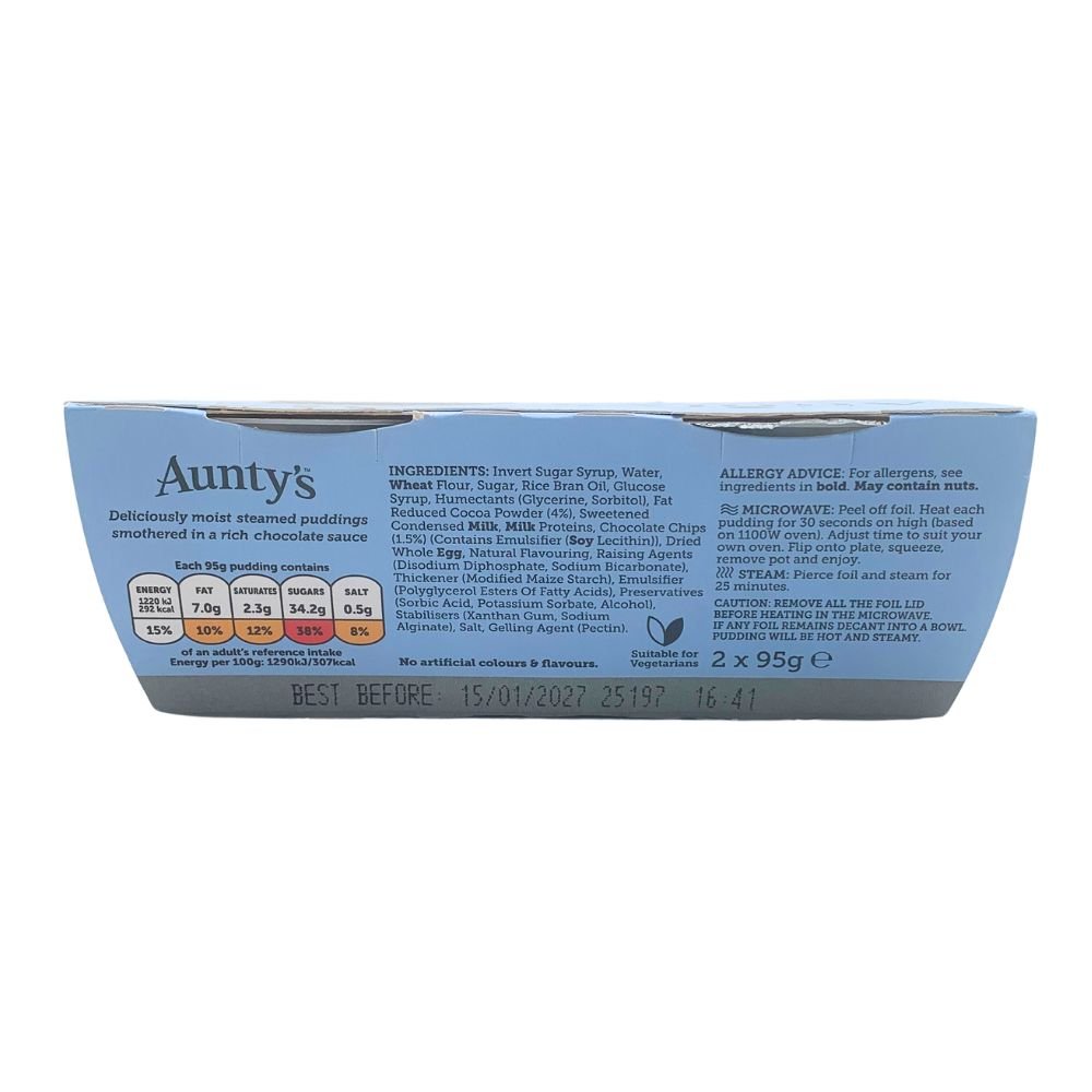 Aunty's Chocolate Syrup Pudding - 2 Pack - The Celtic Gift Store - Food - Gifts