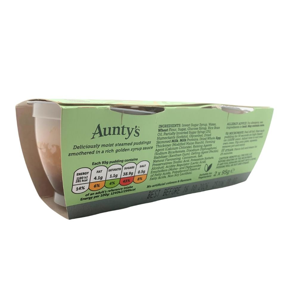 Aunty's Golden Syrup Pudding- 2 Pack - The Celtic Gift Store - Food - Gifts