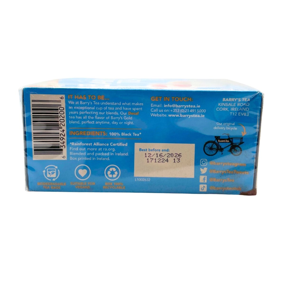 Barry'S Tea Decaf (40 Bags)