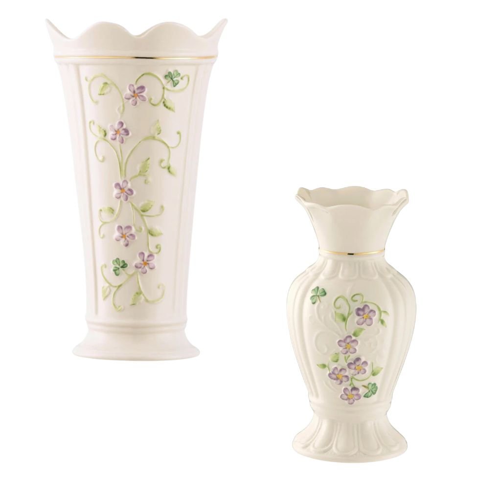 Belleek Classic Irish Flax Vase- Large
