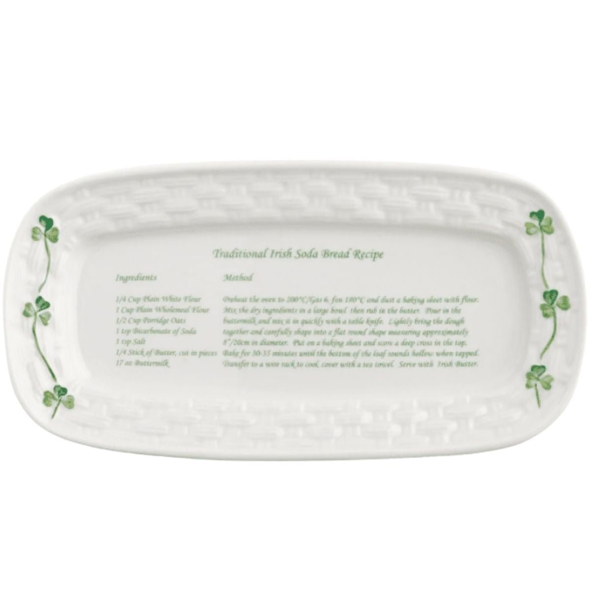 Belleek Classic Shamrock Irish Soda Bread Tray