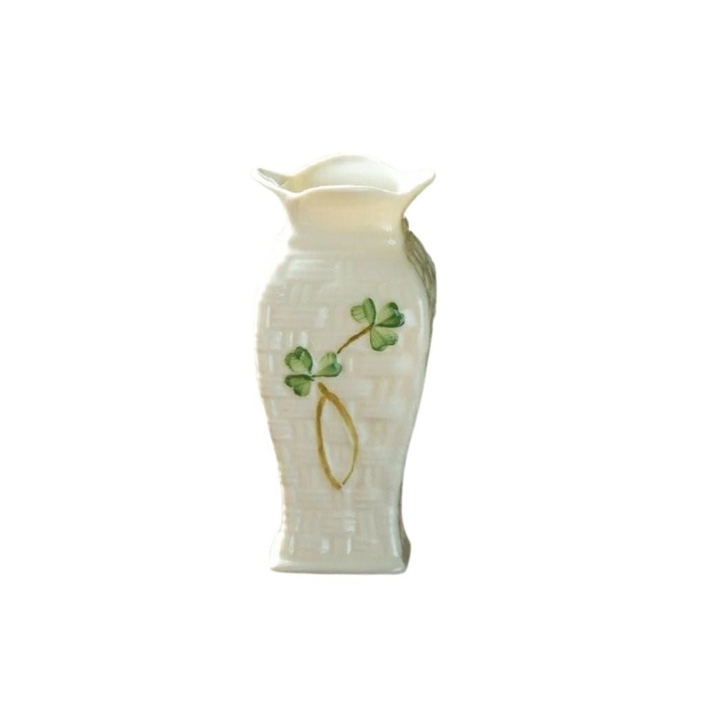 Belleek Classic Shamrock Mini Vase Set of Four