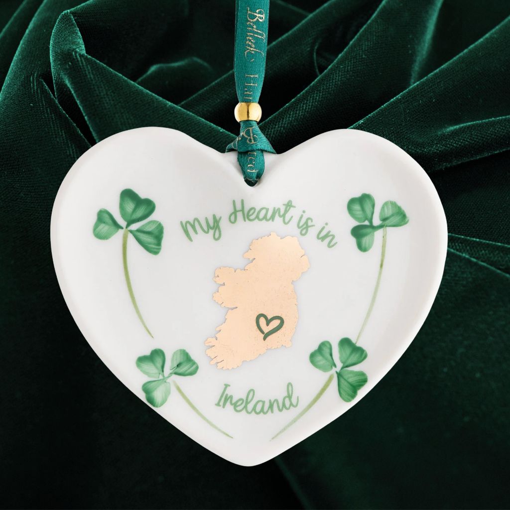 Belleek My Heart is in Ireland Ornament
