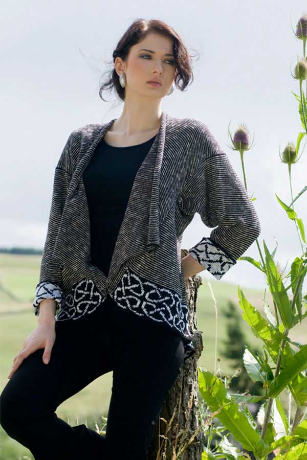 Bill Baber Brora Jacket - Black and White - The Celtic Gift Store - Clothing
