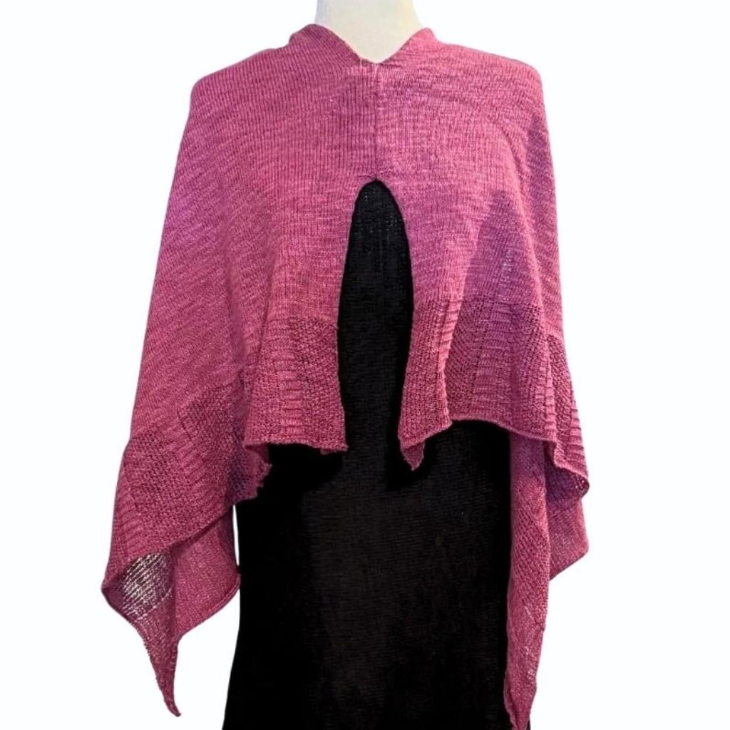 Bill Baber Linen Cape - Mallow
