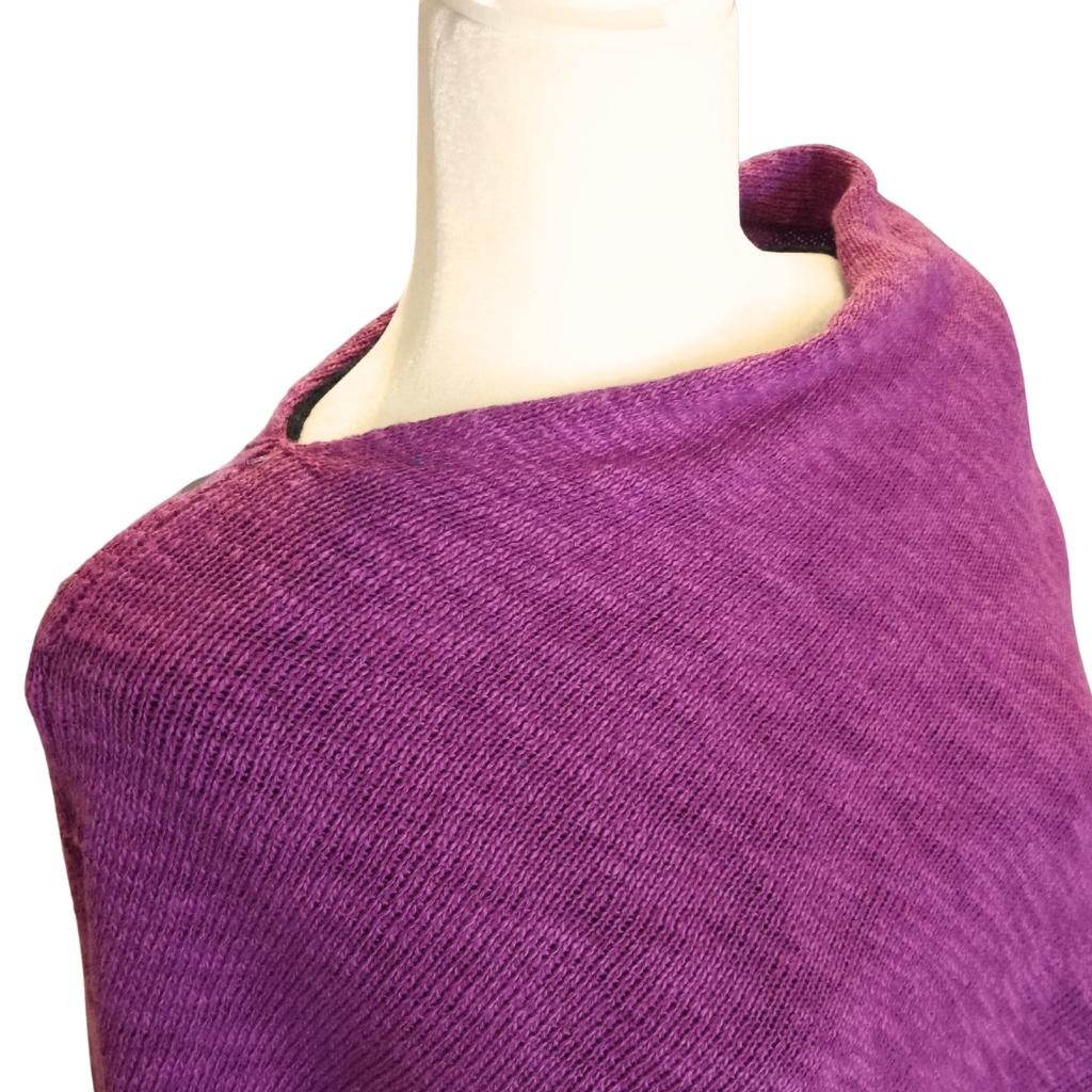 Bill Baber Linen Cape - Mallow