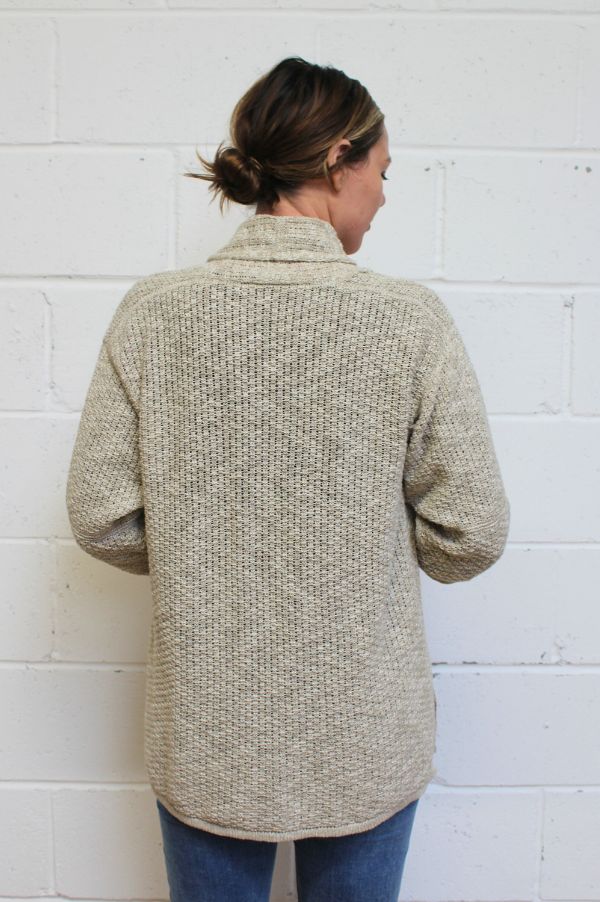Bill Baber Long Crail Cardigan - Oat - The Celtic Gift Store - Clothing