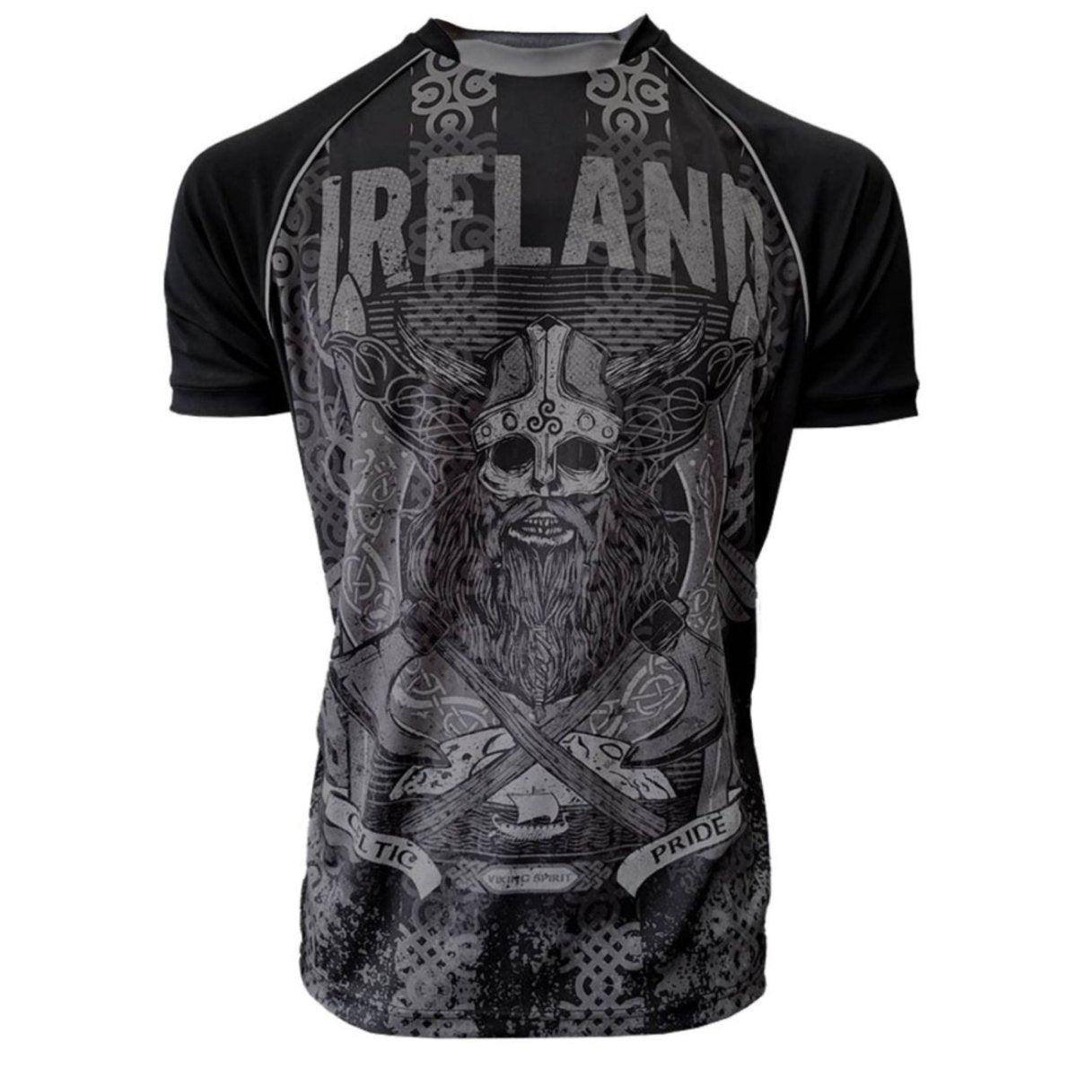 Black Ireland ‘Viking’ Recycled Performance Shirt - The Celtic Gift Store - Clothing