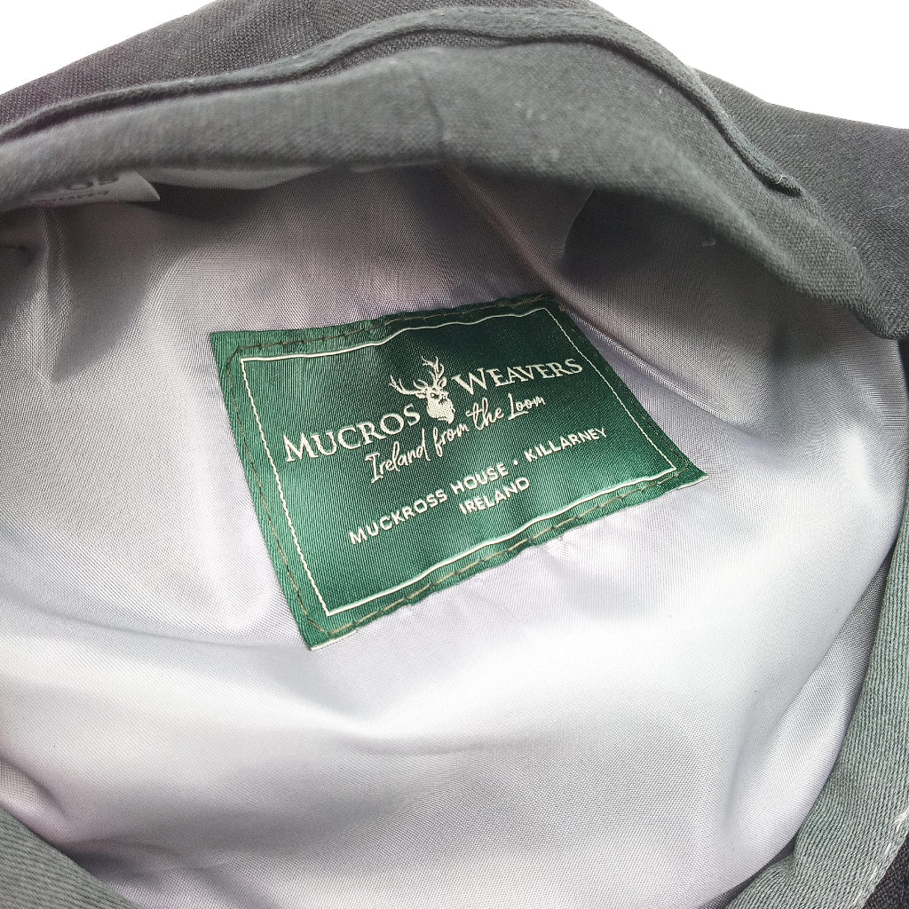 Black Mucros Weavers Linen Cap by Mucros Weavers - Hats