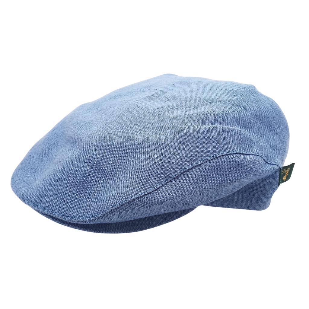 Blue Mucros Weavers Linen Cap by Mucros Weavers - Hats