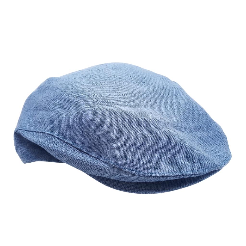 Blue Mucros Weavers Linen Cap by Mucros Weavers - Hats