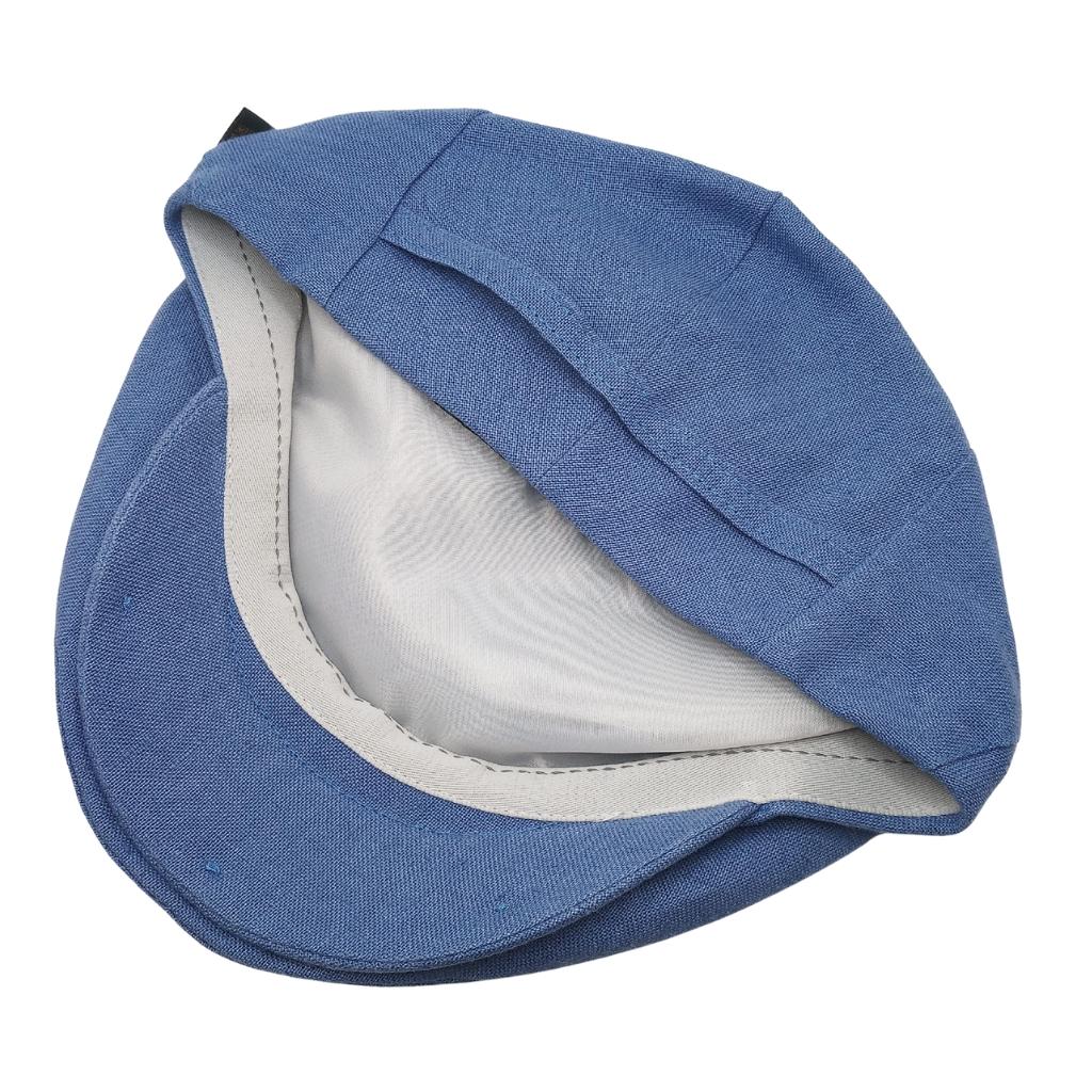 Blue Mucros Weavers Linen Cap by Mucros Weavers - Hats