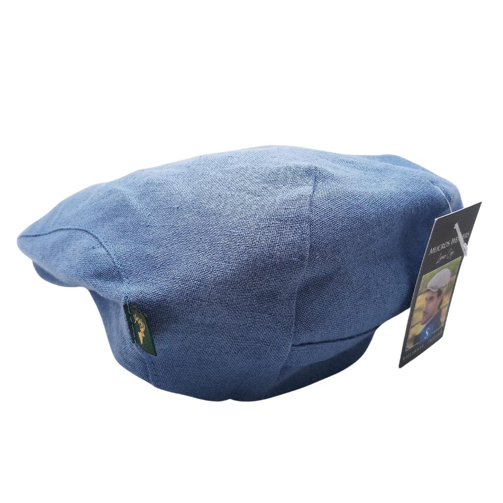 Blue Mucros Weavers Linen Cap by Mucros Weavers - Hats