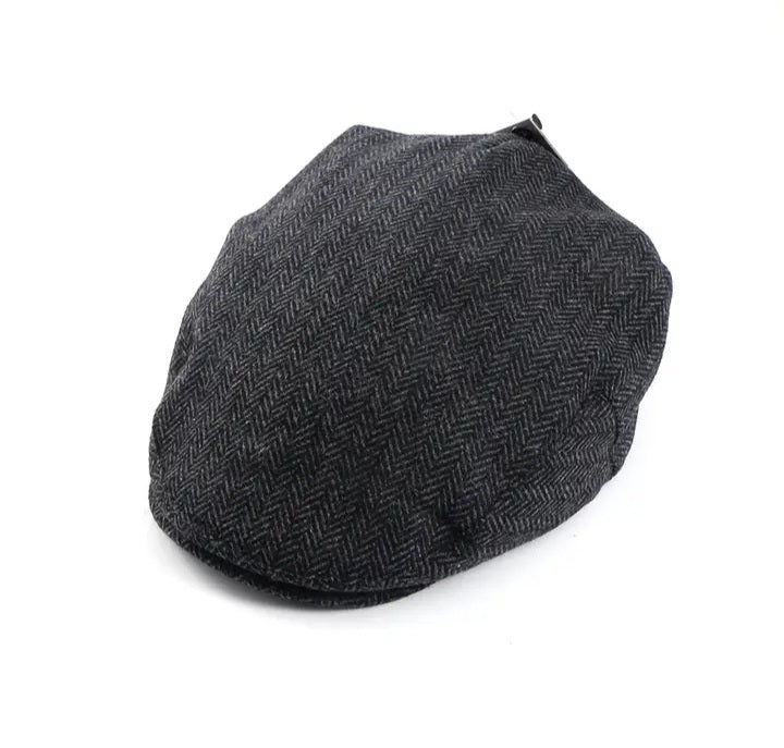 Boru Tweed Flat Cap - Grey Herringbone - The Celtic Gift Store - Hats